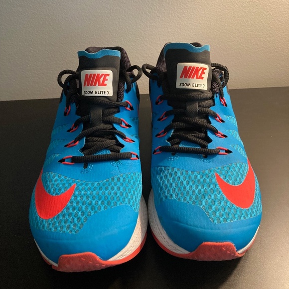 Nike Zoom Elite 7 Men's Running Shoes Blue Hyper Punch Size 8 US *Notes - Picture 3 of 7